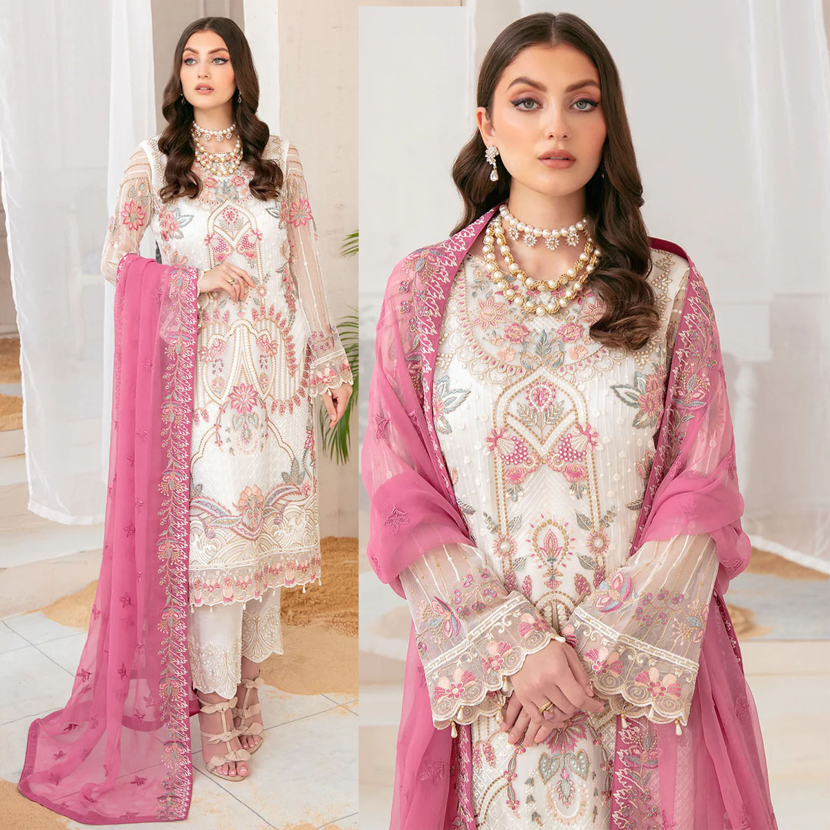 Indian Weightless Georgette with Embroidery